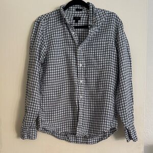 J. Crew Men's Gingham Checkered Shirt